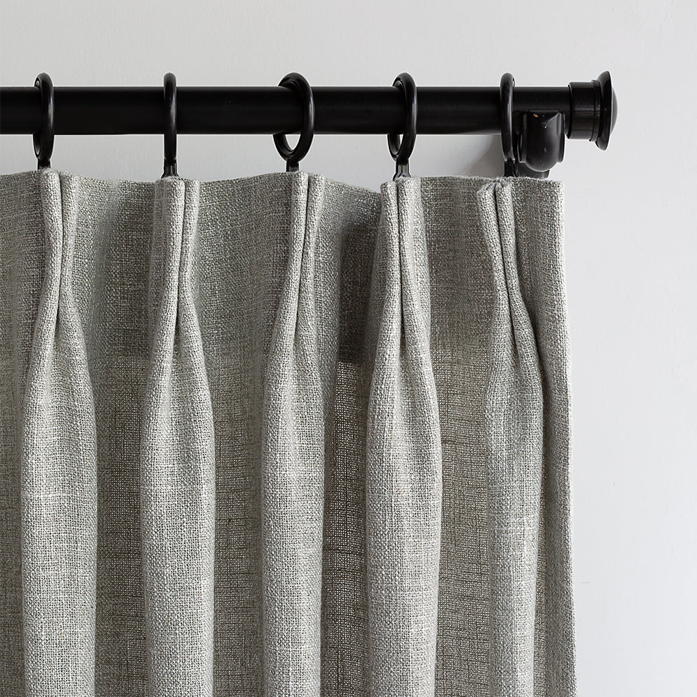 LIFEJOY Pinch Pleat Linen Curtains – Classic Navy Blue, Room Darkening, 4 Sizes