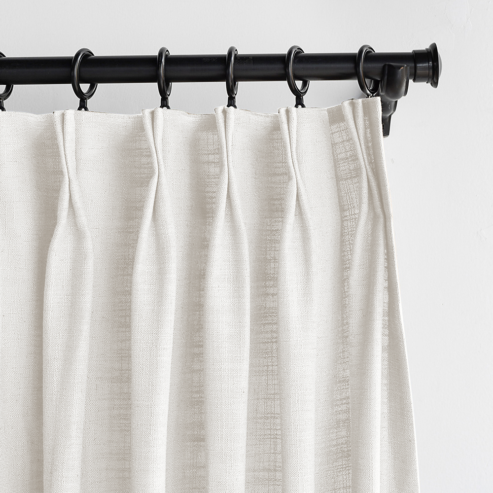 Lille Polyester Linen Curtains Drape Pleated image 01