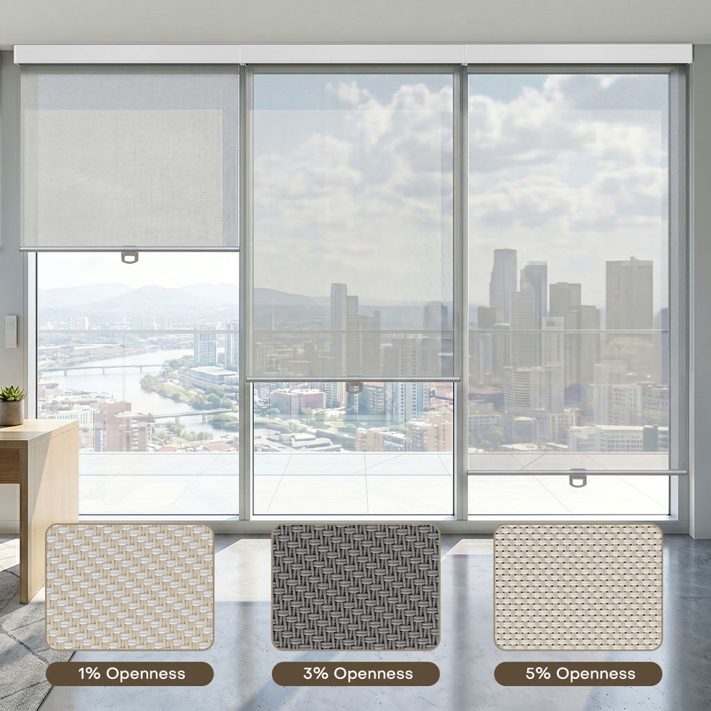 Zane Custom Solar Shades Motorized Sunscreen Roller Blinds – Homerilla
