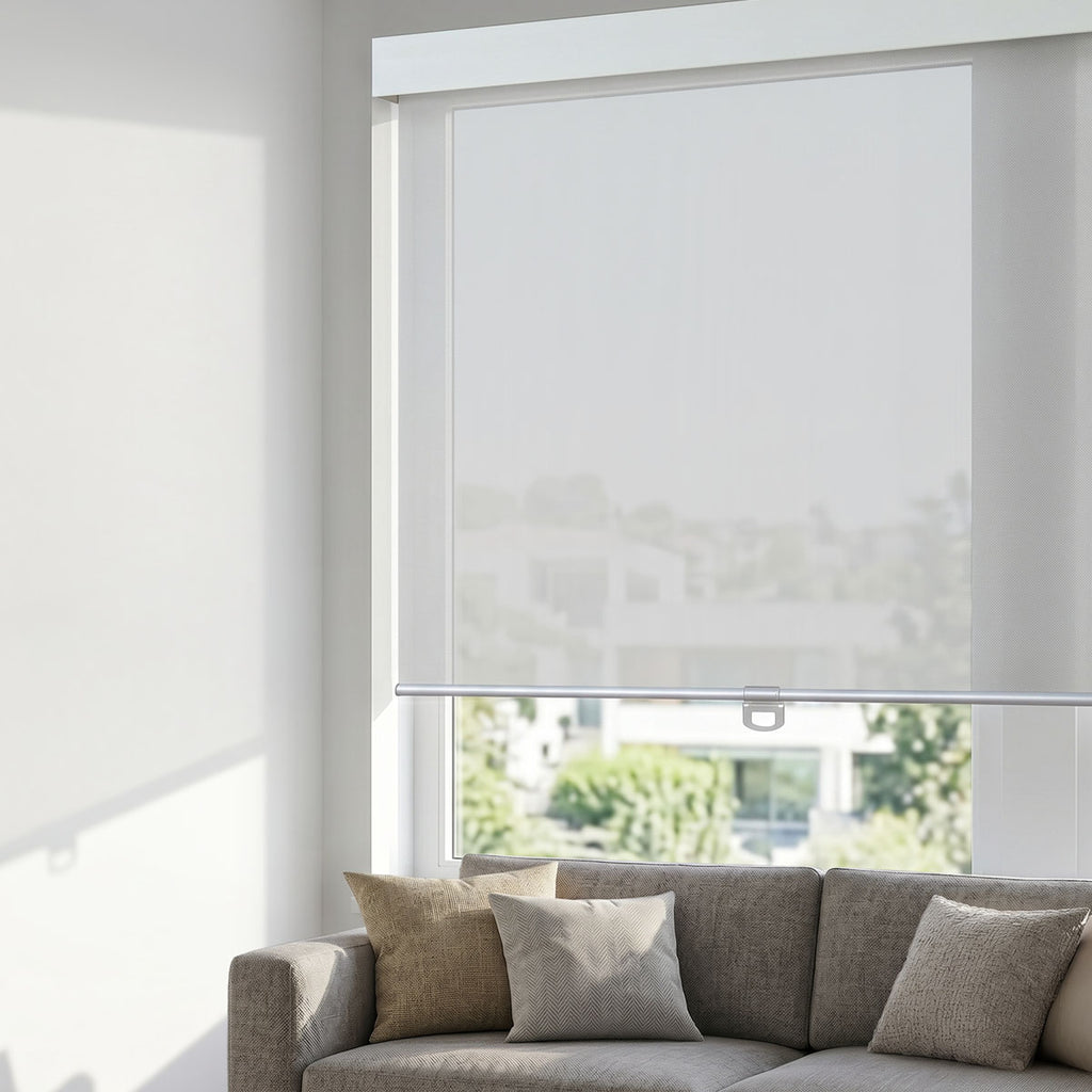Zane Custom Solar Shades Motorized Sunscreen Roller Blinds – Homerilla